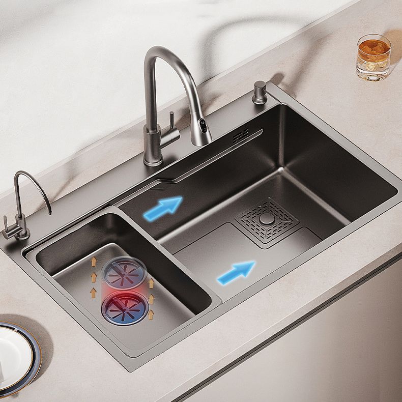 Stainless Steel Kitchen Sink 3 Holes Drop-In Noise-cancelling Design Kitchen Sink Clearhalo 'Home Improvement' 'home_improvement' 'home_improvement_kitchen_sinks' 'Kitchen Remodel & Kitchen Fixtures' 'Kitchen Sinks & Faucet Components' 'Kitchen Sinks' 'kitchen_sinks' 1200x1200_5e1a548b-b901-4411-a648-fd366934bed1