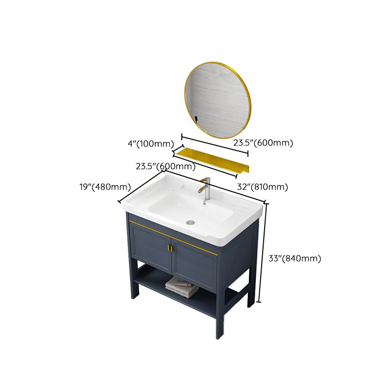 Glam Bathroom Sink Vanity Freestanding Single-Sink Bathroom Vanity Set Clearhalo 'Bathroom Remodel & Bathroom Fixtures' 'Bathroom Vanities' 'bathroom_vanities' 'Home Improvement' 'home_improvement' 'home_improvement_bathroom_vanities' 1200x1200_5e29be29-100f-4e64-8ac0-1ec651c25183