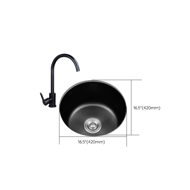 Stainless Steel Round Sink in Black Single Bowl Undermount Sink with Basket Strainer Clearhalo 'Home Improvement' 'home_improvement' 'home_improvement_kitchen_sinks' 'Kitchen Remodel & Kitchen Fixtures' 'Kitchen Sinks & Faucet Components' 'Kitchen Sinks' 'kitchen_sinks' 1200x1200_5e2beaf8-09ef-48fd-986b-267c545a1c8f