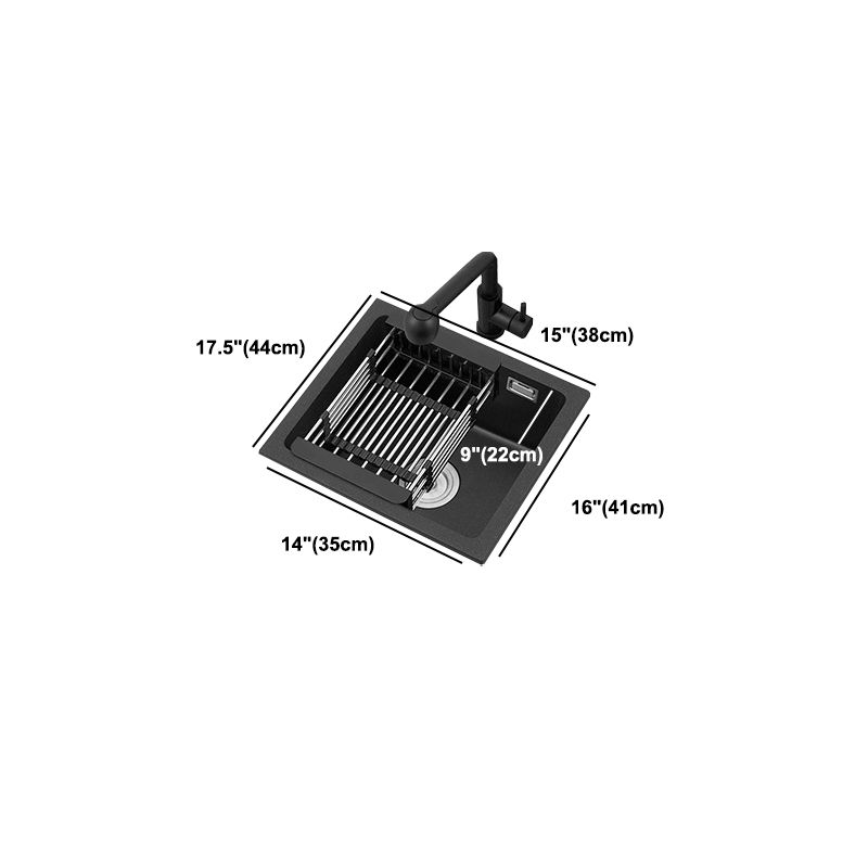 Black Quartz Sink Drop-In Kitchen Sink with with Drain Assembly Clearhalo 'Home Improvement' 'home_improvement' 'home_improvement_kitchen_sinks' 'Kitchen Remodel & Kitchen Fixtures' 'Kitchen Sinks & Faucet Components' 'Kitchen Sinks' 'kitchen_sinks' 1200x1200_5e375a20-7a69-4633-82a4-e6934b0d3d88