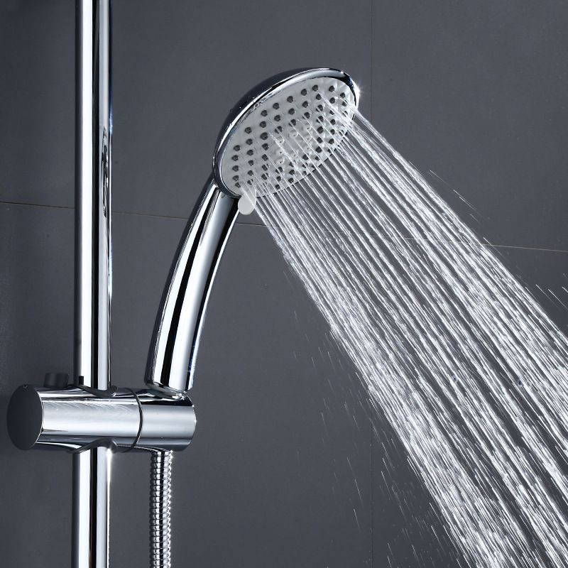 Shower System Rain Massage Jet Round Adjustable Spray Pattern Shower Trim Clearhalo 'Bathroom Remodel & Bathroom Fixtures' 'Home Improvement' 'home_improvement' 'home_improvement_shower_faucets' 'Shower Faucets & Systems' 'shower_faucets' 'Showers & Bathtubs Plumbing' 'Showers & Bathtubs' 1200x1200_5e387394-4eea-49c9-a164-cb0ab35250bd