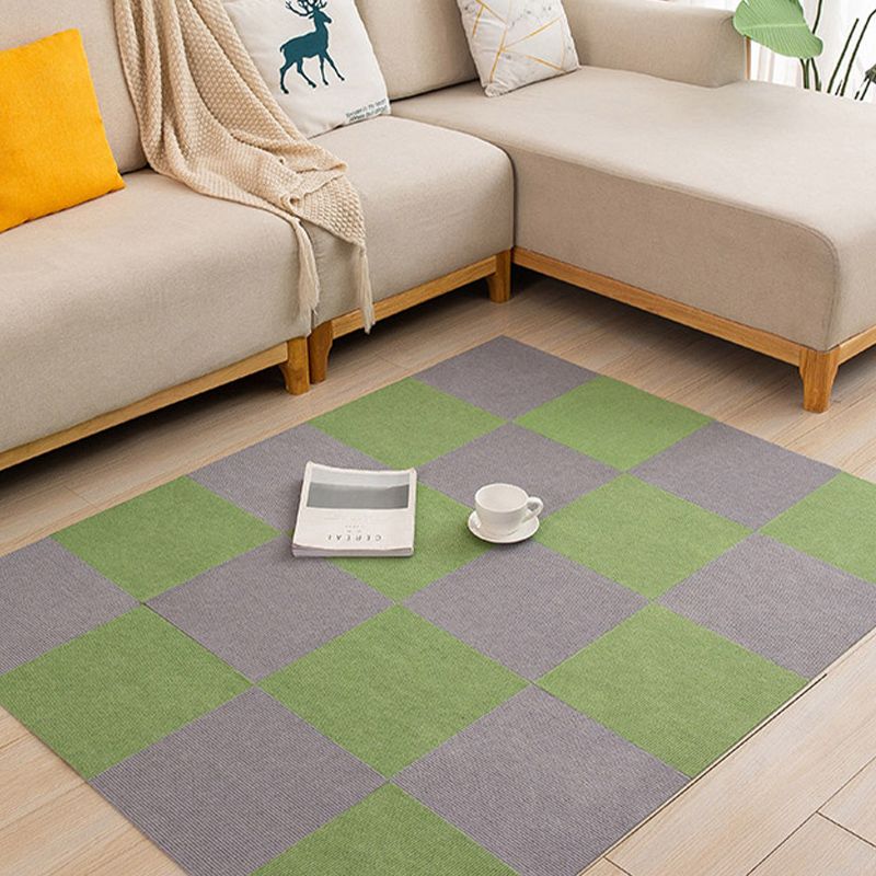 Carpet Tile Fade Resistant Non-Skid Solid Color Self-Stick Carpet Tiles Living Room Clearhalo 'Carpet Tiles & Carpet Squares' 'carpet_tiles_carpet_squares' 'Flooring 'Home Improvement' 'home_improvement' 'home_improvement_carpet_tiles_carpet_squares' Walls and Ceiling' 1200x1200_5e387ec4-ac44-47c1-90e2-4abbfa149e79