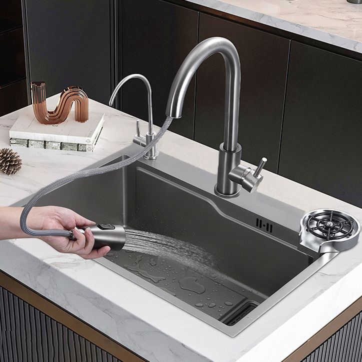 Modern Style Kitchen Sink Stainless Steel Drop-In Noise-cancelling Design Kitchen Sink Clearhalo 'Home Improvement' 'home_improvement' 'home_improvement_kitchen_sinks' 'Kitchen Remodel & Kitchen Fixtures' 'Kitchen Sinks & Faucet Components' 'Kitchen Sinks' 'kitchen_sinks' 1200x1200_5e40136f-fff5-4499-a365-ffd06441dfae