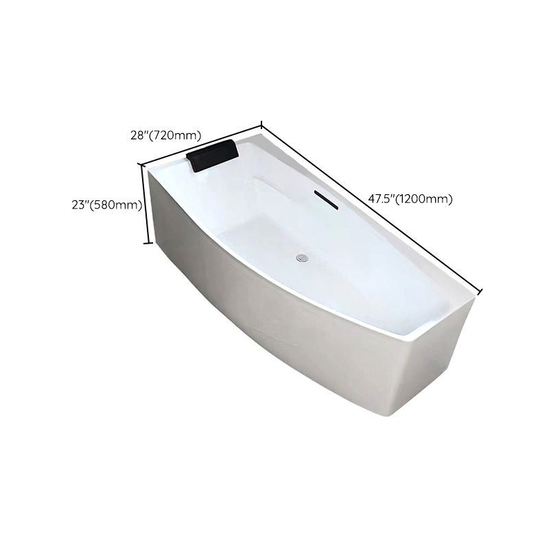 Modern Corner Acrylic Bathtub Soaking White Back to Wall Bath Clearhalo 'Bathroom Remodel & Bathroom Fixtures' 'Bathtubs' 'Home Improvement' 'home_improvement' 'home_improvement_bathtubs' 'Showers & Bathtubs' 1200x1200_5e4b0daf-f538-4bd0-8d61-89a3901aa82a