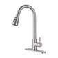 Pulldown Sprayer Bar Prep Kitchen Faucet Contemporary Bridge Faucet Clearhalo 'Home Improvement' 'home_improvement' 'home_improvement_kitchen_faucets' 'Kitchen Faucets' 'Kitchen Remodel & Kitchen Fixtures' 'Kitchen Sinks & Faucet Components' 'kitchen_faucets' 1200x1200_5e53c756-5d22-422d-ade2-a18920c83421
