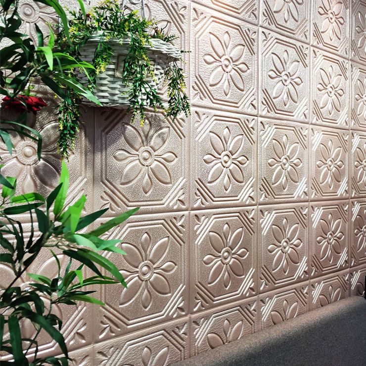 Modern Wall Panel Floral 3D Print Peel and Stick Waterproof Wall Panels Clearhalo 'Flooring 'Home Improvement' 'home_improvement' 'home_improvement_wall_paneling' 'Wall Paneling' 'wall_paneling' 'Walls & Ceilings' Walls and Ceiling' 1200x1200_5e5ed5bf-3369-4795-a744-b47591fcf049