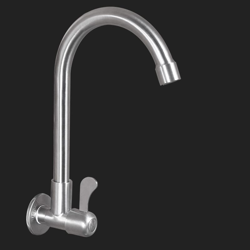 Modern Faucets 1-Handle and 1-Hole Single Level Stainless Steel Bar Faucet Clearhalo 'Home Improvement' 'home_improvement' 'home_improvement_kitchen_faucets' 'Kitchen Faucets' 'Kitchen Remodel & Kitchen Fixtures' 'Kitchen Sinks & Faucet Components' 'kitchen_faucets' 1200x1200_5e5f8440-384b-46c3-b7e3-de00b3022c2b