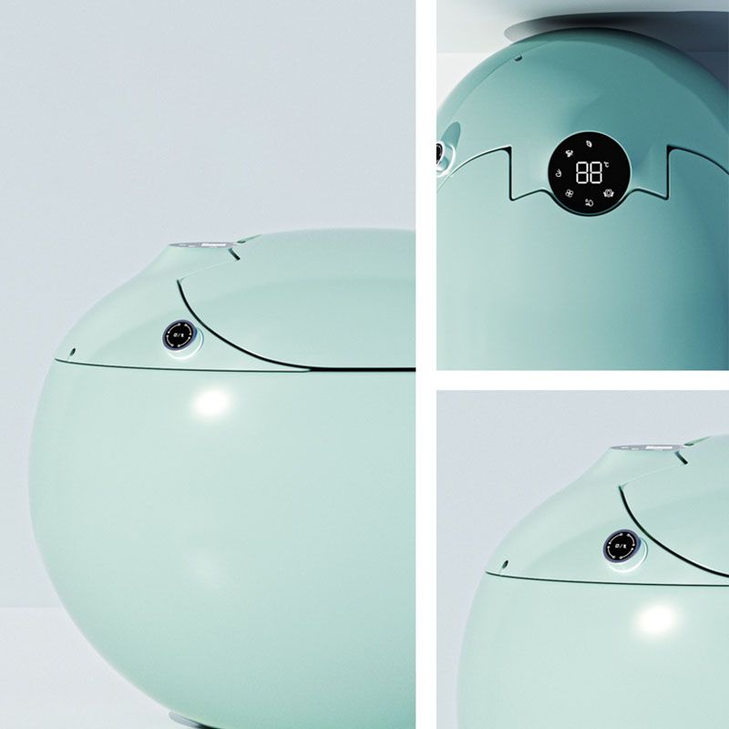 Round Floor Mount Bidet in Green Stain Resistant Deodorizing Smart Toilet Clearhalo 'Bathroom Remodel & Bathroom Fixtures' 'Bidets' 'Home Improvement' 'home_improvement' 'home_improvement_bidets' 'Toilets & Bidets' 1200x1200_5e617ba9-989f-4253-a1a7-83688c8f16ac