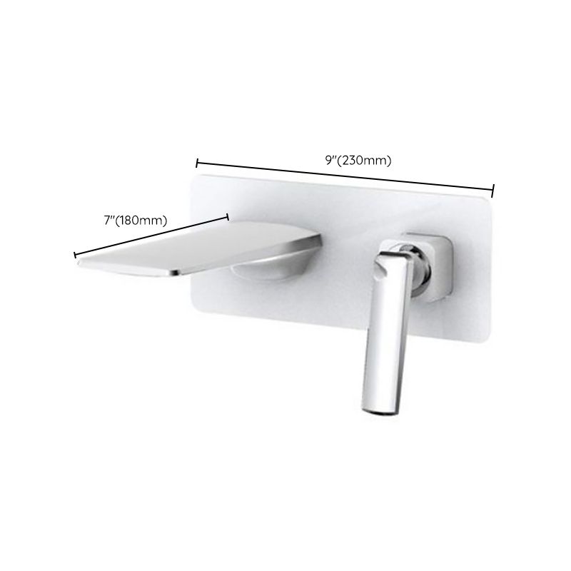 Modern Bathtub Faucet Copper Fixed Lever Handle Wall Mounted Bathroom Faucet Clearhalo 'Bathroom Remodel & Bathroom Fixtures' 'Bathtub Faucets' 'bathtub_faucets' 'Home Improvement' 'home_improvement' 'home_improvement_bathtub_faucets' 1200x1200_5e68be6f-b184-49d8-9ae1-d615af29f5c7