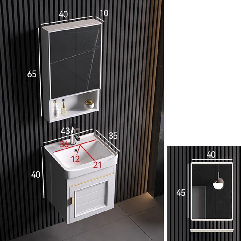 Wall Mounted Sink Vanity Contemporary Metal Bathroom Sink Vanity Clearhalo 'Bathroom Remodel & Bathroom Fixtures' 'Bathroom Vanities' 'bathroom_vanities' 'Home Improvement' 'home_improvement' 'home_improvement_bathroom_vanities' 1200x1200_5e6a7f60-629f-4a95-a5cc-95e7a7e2cbb5