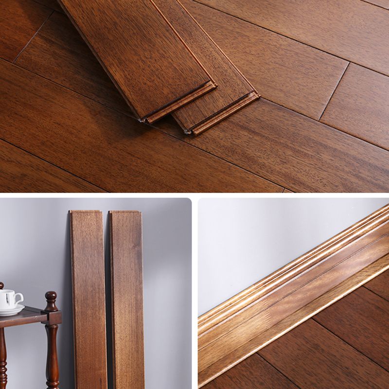 Contemporary Wood Floor Planks Solid Wood Hardwood Deck Tiles - Clearhalo