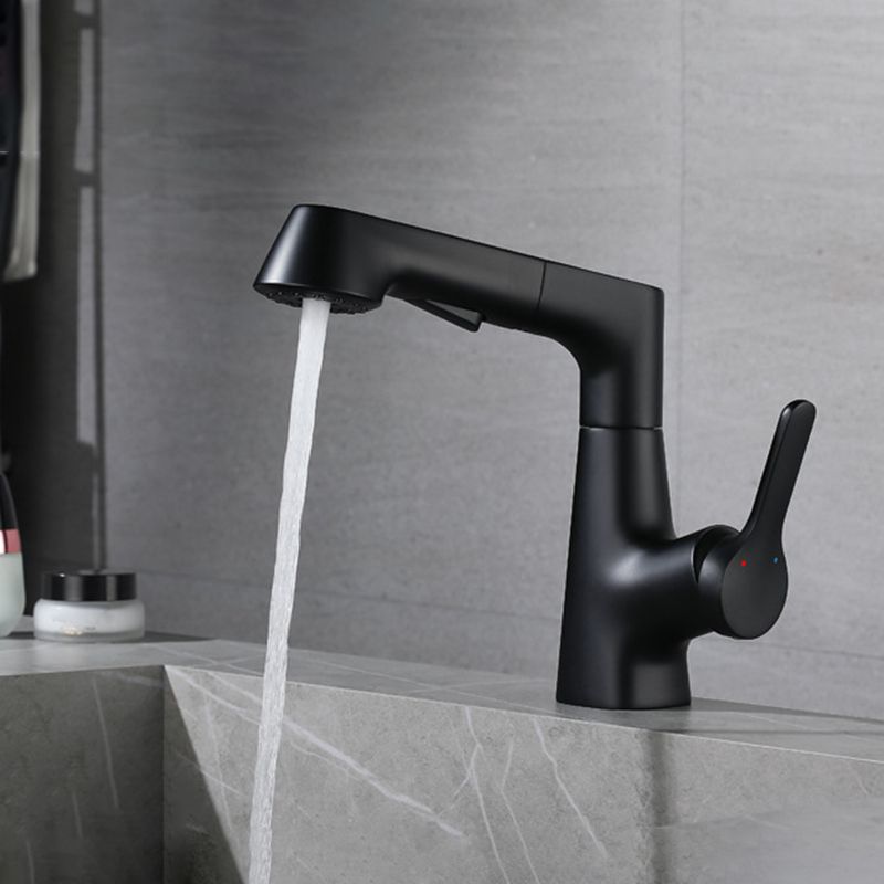 Modern Style Retractable Vessel Faucet Single Handle Copper Vessel Faucet for Bathroom Clearhalo 'Bathroom Remodel & Bathroom Fixtures' 'Bathroom Sink Faucets' 'Bathroom Sinks & Faucet Components' 'bathroom_sink_faucets' 'Home Improvement' 'home_improvement' 'home_improvement_bathroom_sink_faucets' 1200x1200_5e82a17b-5279-49c4-91f6-812340bb1b45