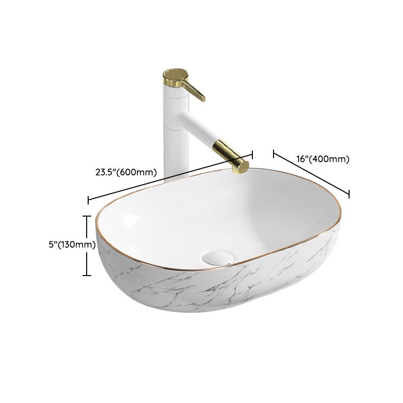 Contemporary Bathroom Sink Pop-Up Drain Porcelain Rectangular Vessel Bathroom Sink Clearhalo 'Bathroom Remodel & Bathroom Fixtures' 'Bathroom Sinks & Faucet Components' 'Bathroom Sinks' 'bathroom_sink' 'Home Improvement' 'home_improvement' 'home_improvement_bathroom_sink' 1200x1200_5e998b01-3c7b-4557-aed9-1460c7560bce