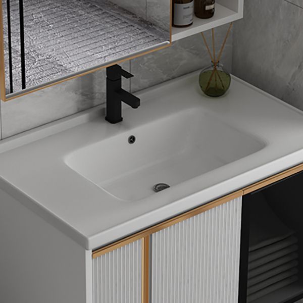 Rectangular Wall Mount Sink Vanity Modern White Metal Frame Vanity Clearhalo 'Bathroom Remodel & Bathroom Fixtures' 'Bathroom Vanities' 'bathroom_vanities' 'Home Improvement' 'home_improvement' 'home_improvement_bathroom_vanities' 1200x1200_5e9dd15d-efad-4f39-b2e8-afa3f45dafa9