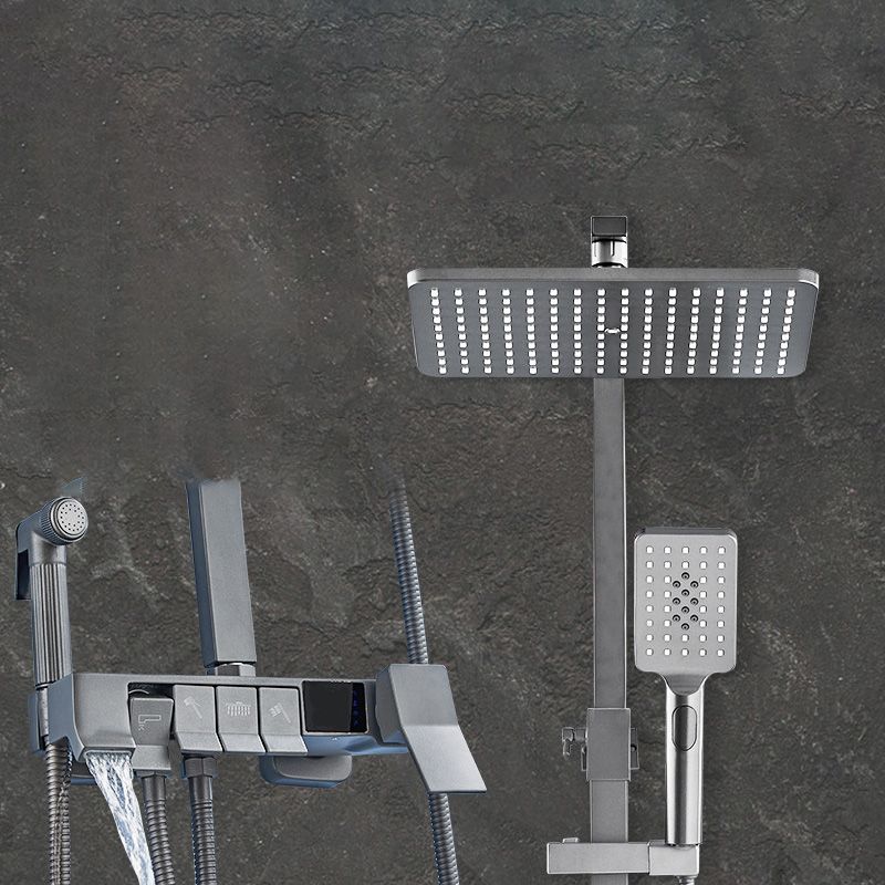 Modern Adjustable Shower Stainless Steel Shower Head Shower Faucet on Wall Clearhalo 'Bathroom Remodel & Bathroom Fixtures' 'Home Improvement' 'home_improvement' 'home_improvement_shower_faucets' 'Shower Faucets & Systems' 'shower_faucets' 'Showers & Bathtubs Plumbing' 'Showers & Bathtubs' 1200x1200_5e9e6bd3-cf3d-4e1b-835e-010ef7279601