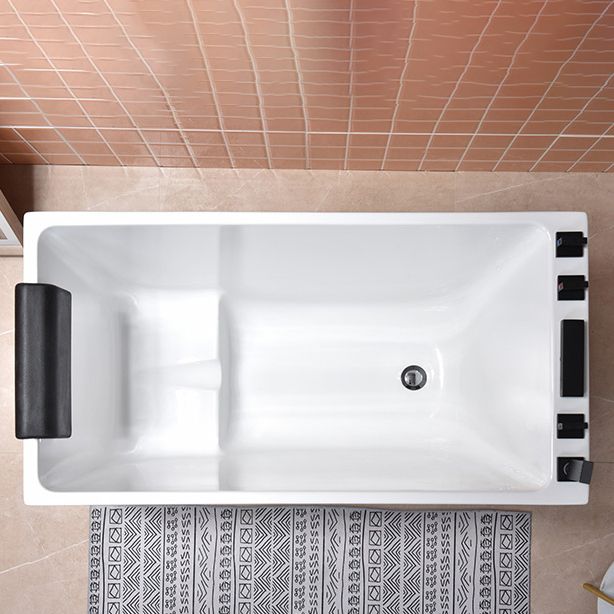 Stand Alone Antique Finish Bathtub Rectangular Soaking Modern Bath Tub Clearhalo 'Bathroom Remodel & Bathroom Fixtures' 'Bathtubs' 'Home Improvement' 'home_improvement' 'home_improvement_bathtubs' 'Showers & Bathtubs' 1200x1200_5ea44f85-f307-4019-8159-811871332848