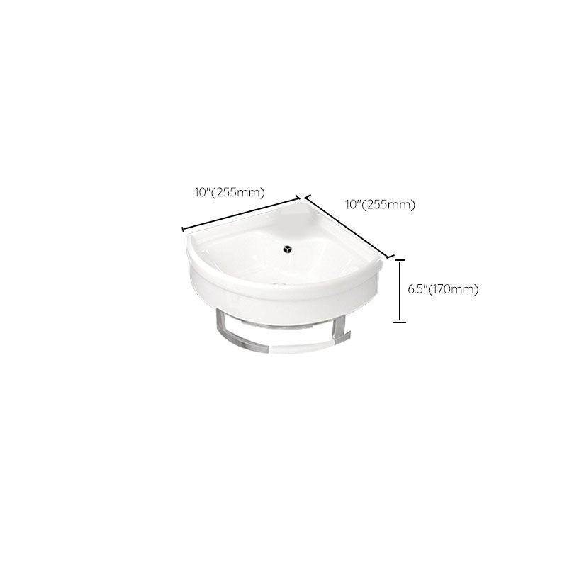 Bathroom Sink White Ceramic Wall-mounted Mirror Faucet Anti-spill Sink Clearhalo 'Bathroom Remodel & Bathroom Fixtures' 'Bathroom Sinks & Faucet Components' 'Bathroom Sinks' 'bathroom_sink' 'Home Improvement' 'home_improvement' 'home_improvement_bathroom_sink' 1200x1200_5eaba67b-fa3c-414a-977b-9bacaa75c412