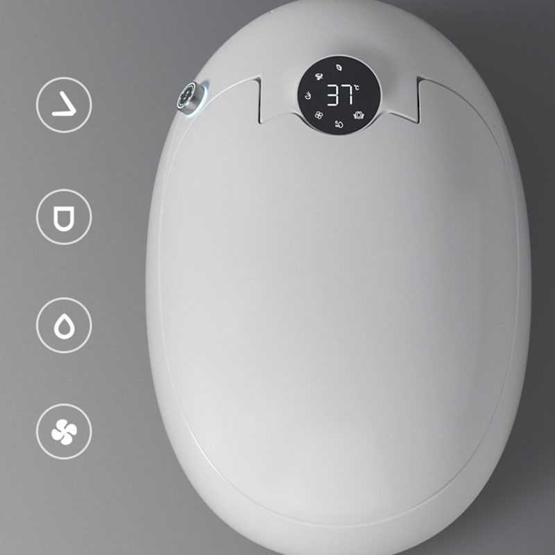 Contemporary Round White Ceramic Heated Seat Floor Mount Bidet Clearhalo 'Bathroom Remodel & Bathroom Fixtures' 'Bidets' 'Home Improvement' 'home_improvement' 'home_improvement_bidets' 'Toilets & Bidets' 1200x1200_5eadbcf7-ae87-415f-bc04-68e081339a5a