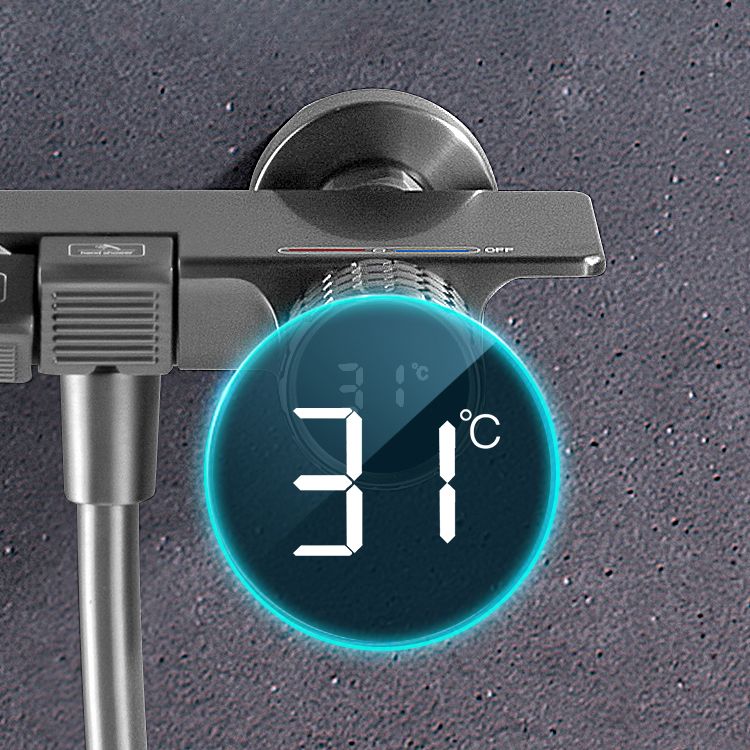 Shower Set Digital Display Simple Split Shower Set Bathroom Full Copper Booster Clearhalo 'Bathroom Remodel & Bathroom Fixtures' 'Home Improvement' 'home_improvement' 'home_improvement_shower_faucets' 'Shower Faucets & Systems' 'shower_faucets' 'Showers & Bathtubs Plumbing' 'Showers & Bathtubs' 1200x1200_5eb02e9a-77a1-48b5-a3f1-edcd48ee172c