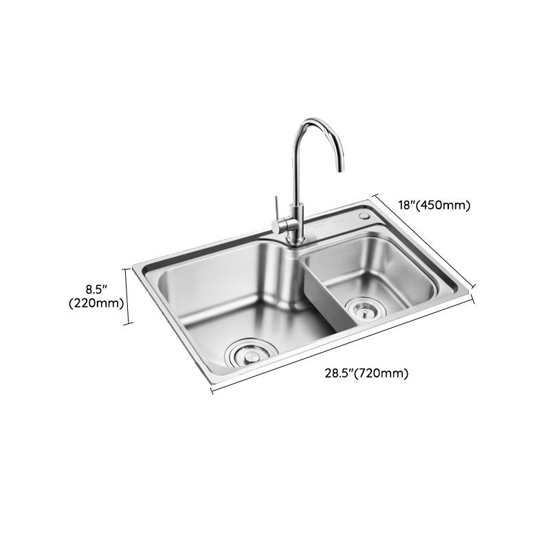 Stainless Steel Kitchen Sink Drop-In Single Bowl Kitchen Sink Clearhalo 'Home Improvement' 'home_improvement' 'home_improvement_kitchen_sinks' 'Kitchen Remodel & Kitchen Fixtures' 'Kitchen Sinks & Faucet Components' 'Kitchen Sinks' 'kitchen_sinks' 1200x1200_5eb9154d-e2b2-4ec7-888c-3afad4099a4d