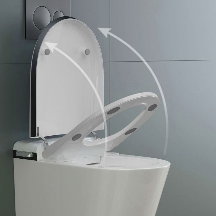 Warm Air Dryer Wall Hung Toilet Set Heated Seat Vitreous China Bidets Clearhalo 'Bathroom Remodel & Bathroom Fixtures' 'Bidets' 'Home Improvement' 'home_improvement' 'home_improvement_bidets' 'Toilets & Bidets' 1200x1200_5ececb82-137b-497b-bac8-e14d73498ce8
