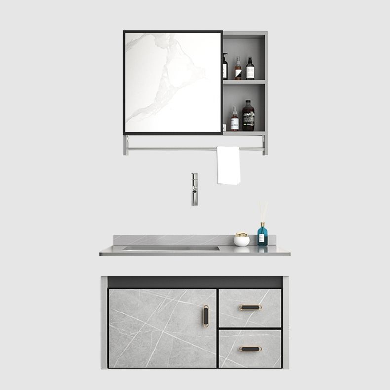 Modern Metal Sink Vanity Wood Wall Mount Faucet Included Bathroom Vanity Clearhalo 'Bathroom Remodel & Bathroom Fixtures' 'Bathroom Vanities' 'bathroom_vanities' 'Home Improvement' 'home_improvement' 'home_improvement_bathroom_vanities' 1200x1200_5eda14c3-9e5c-4aeb-a72b-d47ac6672d22