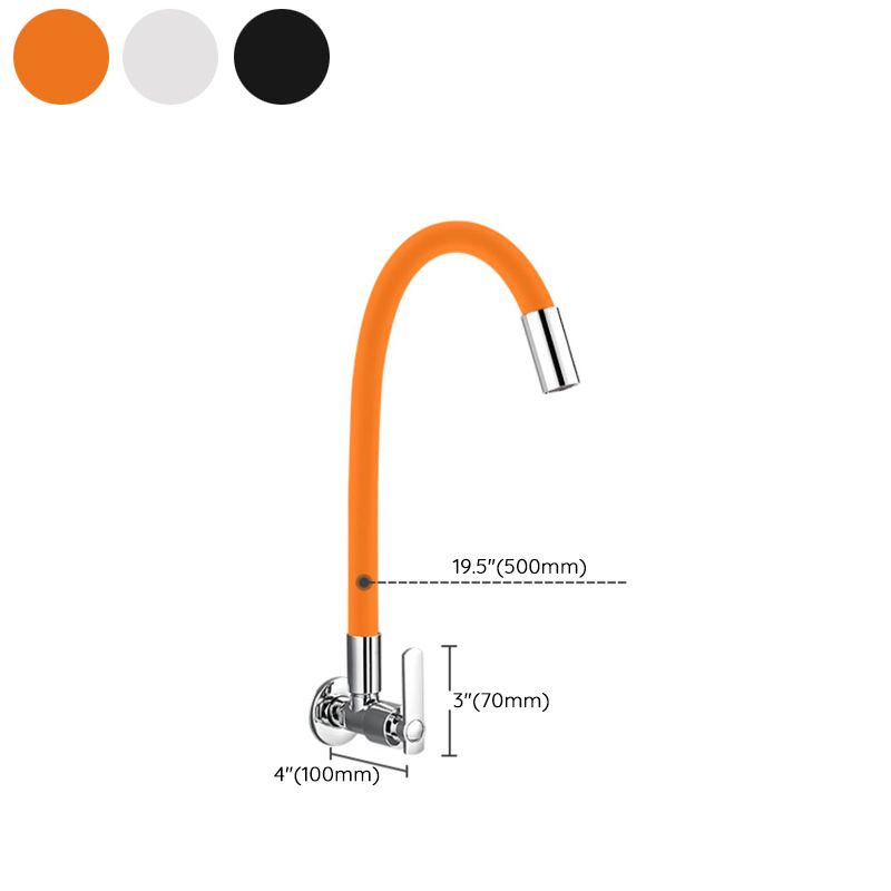 Wall-mounted Kitchen Faucet Copper 1 Hole Kitchen Faucet with No Sensor Clearhalo 'Home Improvement' 'home_improvement' 'home_improvement_kitchen_faucets' 'Kitchen Faucets' 'Kitchen Remodel & Kitchen Fixtures' 'Kitchen Sinks & Faucet Components' 'kitchen_faucets' 1200x1200_5efe72e7-9130-488c-b6bd-5adbaf97f839