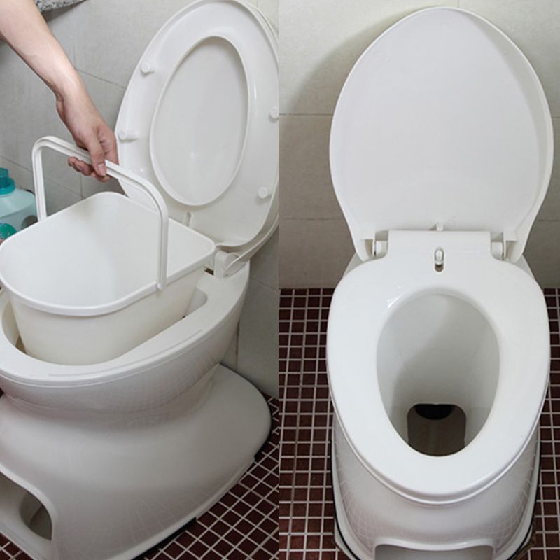 Contemporary Plastic Toilet Floor Mounted Toilet Bowl with Slow Close Seat for Bathroom Clearhalo 'Bathroom Remodel & Bathroom Fixtures' 'Home Improvement' 'home_improvement' 'home_improvement_toilets' 'Toilets & Bidets' 'Toilets' 1200x1200_5f0097c3-244b-4978-946b-fd0aba080d36