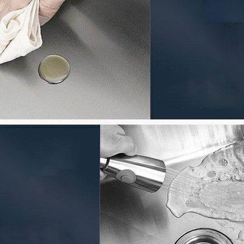 Contemporary Style Kitchen Sink Soundproof Design Kitchen Sink with Overflow Hole Clearhalo 'Home Improvement' 'home_improvement' 'home_improvement_kitchen_sinks' 'Kitchen Remodel & Kitchen Fixtures' 'Kitchen Sinks & Faucet Components' 'Kitchen Sinks' 'kitchen_sinks' 1200x1200_5f0c59d5-0f97-4f29-ab0f-bb8899d03eb6