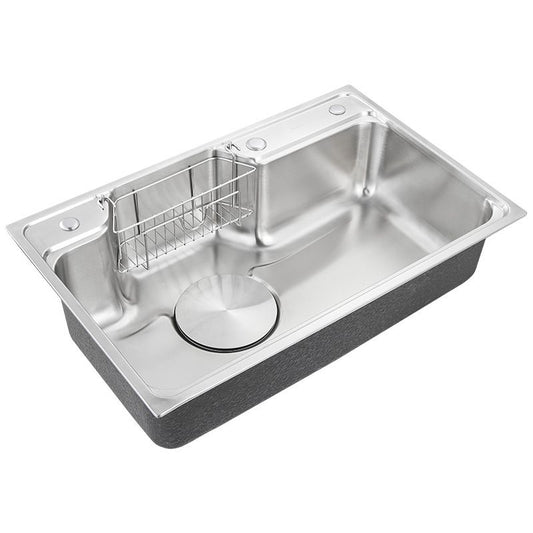 Modern Stainless Steel Sink Overflow Hole Kitchen Sink with Drain Strainer Kit Clearhalo 'Home Improvement' 'home_improvement' 'home_improvement_kitchen_sinks' 'Kitchen Remodel & Kitchen Fixtures' 'Kitchen Sinks & Faucet Components' 'Kitchen Sinks' 'kitchen_sinks' 1200x1200_5f1b22fb-f072-4035-aa16-12e1f4cb2bde