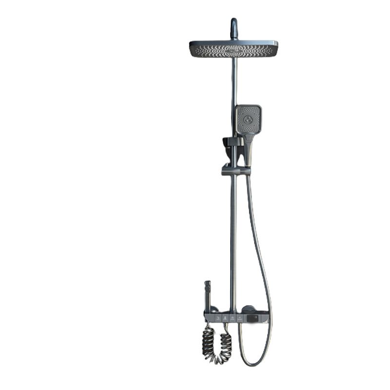 Wall Mount Shower Set Slide Bar Included Adjustable Spray Shower Combo Clearhalo 'Bathroom Remodel & Bathroom Fixtures' 'Home Improvement' 'home_improvement' 'home_improvement_shower_faucets' 'Shower Faucets & Systems' 'shower_faucets' 'Showers & Bathtubs Plumbing' 'Showers & Bathtubs' 1200x1200_5f1c49aa-aa2b-42fa-9dec-f1c71e7cc82b