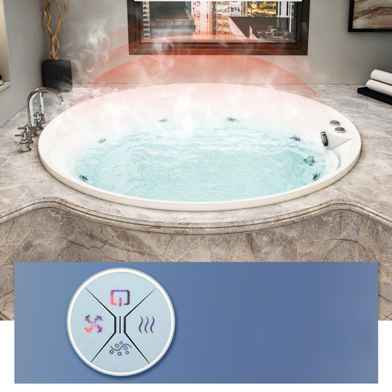 Modern Acrylic Drop-in Bathtub Oval Bath Tub for Home in White Clearhalo 'Bathroom Remodel & Bathroom Fixtures' 'Bathtubs' 'Home Improvement' 'home_improvement' 'home_improvement_bathtubs' 'Showers & Bathtubs' 1200x1200_5f227250-4b41-4646-afe2-4636e296d334