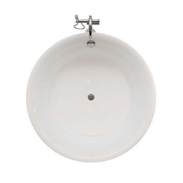 Modern Stand Alone Bathtub with Center Drain Acrylic Bath Tub Clearhalo 'Bathroom Remodel & Bathroom Fixtures' 'Bathtubs' 'Home Improvement' 'home_improvement' 'home_improvement_bathtubs' 'Showers & Bathtubs' 1200x1200_5f33c091-251a-4b7c-bd7d-669cc2edd8a7