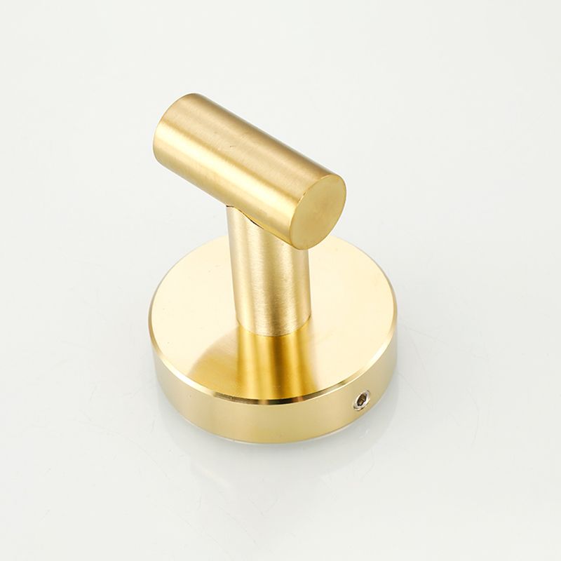 Modern Bathroom Accessory Set Metal Robe Hooks in Polished Chrome/Gold Clearhalo 'Bathroom Hardware Sets' 'Bathroom Hardware' 'Bathroom Remodel & Bathroom Fixtures' 'bathroom_hardware_sets' 'Home Improvement' 'home_improvement' 'home_improvement_bathroom_hardware_sets' 1200x1200_5f3495be-b076-43b6-9e79-b69649302424