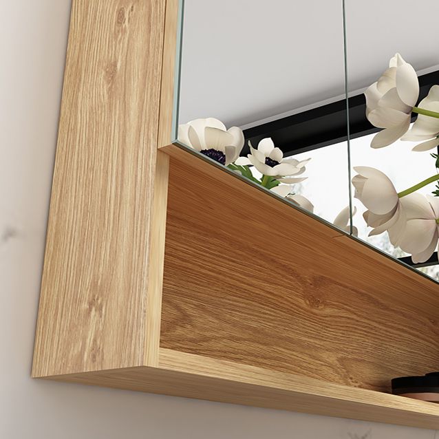 Wood Freestanding Vanity Set Drawers Rectangle Single Sink Bathroom Vanity with Mirror Clearhalo 'Bathroom Remodel & Bathroom Fixtures' 'Bathroom Vanities' 'bathroom_vanities' 'Home Improvement' 'home_improvement' 'home_improvement_bathroom_vanities' 1200x1200_5f41be26-33e6-4ed7-b84b-b3e1f1c47ac4