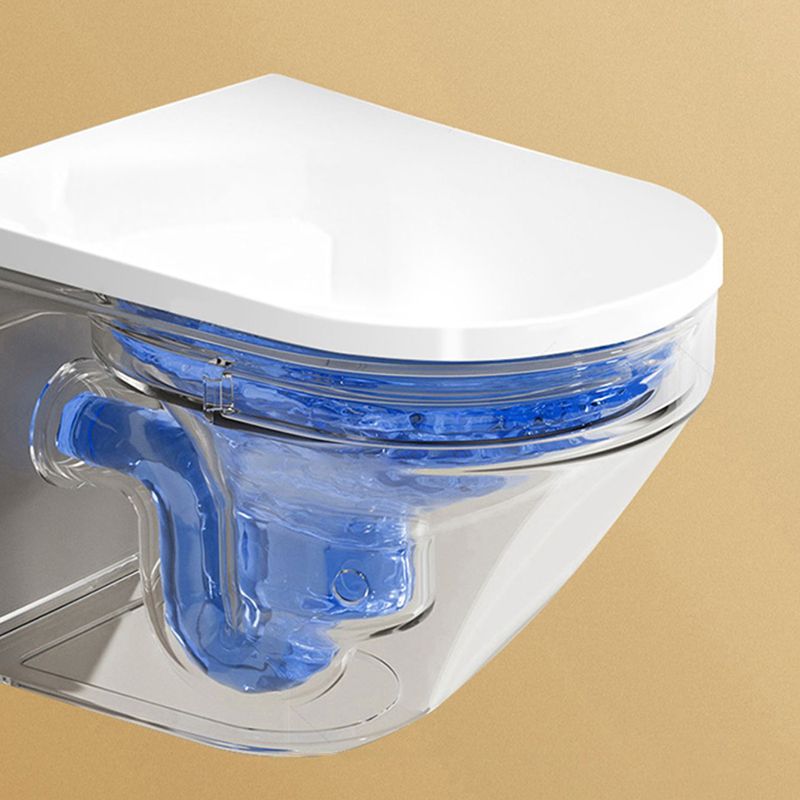 Cotton White Wall Hung Toilet Ceramic Elongated Smart Bidet with Heated Seat Clearhalo 'Bathroom Remodel & Bathroom Fixtures' 'Bidets' 'Home Improvement' 'home_improvement' 'home_improvement_bidets' 'Toilets & Bidets' 1200x1200_5f5f6539-9a63-4921-b3ce-4c809db822db