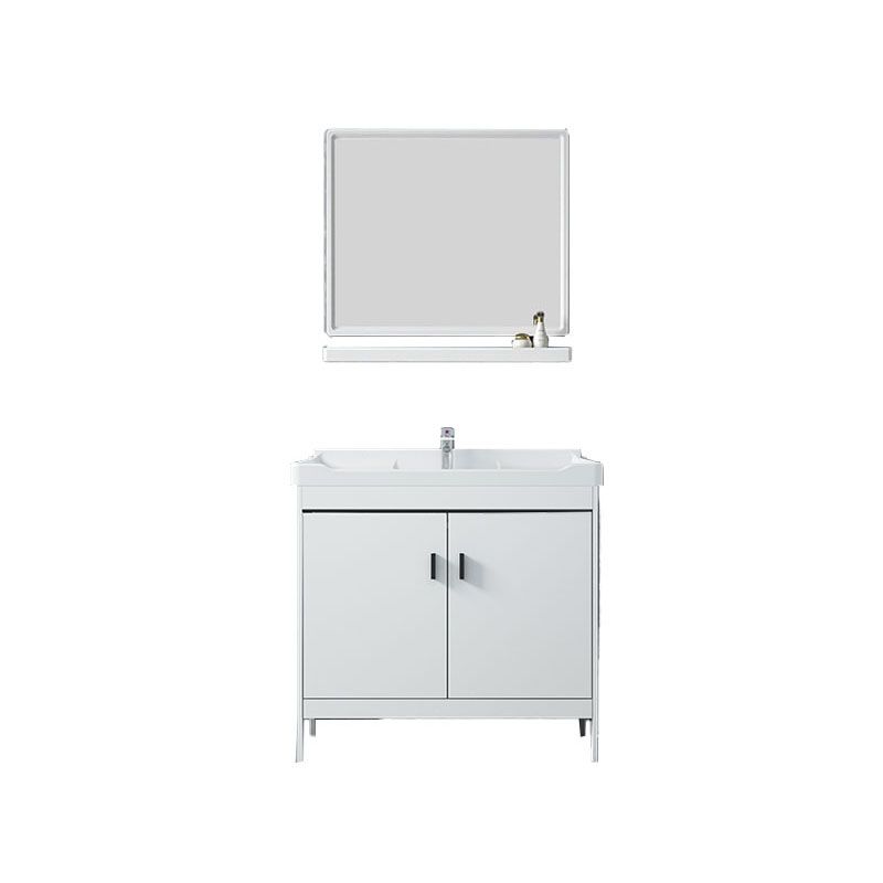 Gorgeous Metal Vanity Cabinet Freestanding Standard Open Console with Sink Set Clearhalo 'Bathroom Remodel & Bathroom Fixtures' 'Bathroom Vanities' 'bathroom_vanities' 'Home Improvement' 'home_improvement' 'home_improvement_bathroom_vanities' 1200x1200_5f630ebb-b316-49f6-b209-22a4e86f2487