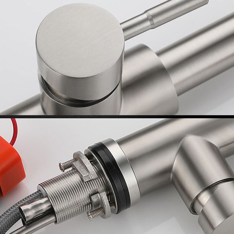 Modern Touch Sensor Kitchen Faucet Stainless Steel Swivel Spout with Pull down Sprayer Clearhalo 'Home Improvement' 'home_improvement' 'home_improvement_kitchen_faucets' 'Kitchen Faucets' 'Kitchen Remodel & Kitchen Fixtures' 'Kitchen Sinks & Faucet Components' 'kitchen_faucets' 1200x1200_5f8740f5-fd0c-453c-b007-28645012a2f7