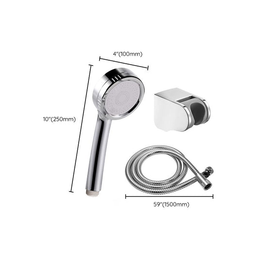 Modern Handheld Shower Head 5-Spray Patterns Chrome Round Wall-Mount Shower Head Clearhalo 'Bathroom Remodel & Bathroom Fixtures' 'Home Improvement' 'home_improvement' 'home_improvement_shower_heads' 'Shower Heads' 'shower_heads' 'Showers & Bathtubs Plumbing' 'Showers & Bathtubs' 1200x1200_5f8d3184-522d-453d-a343-96dade9c379c