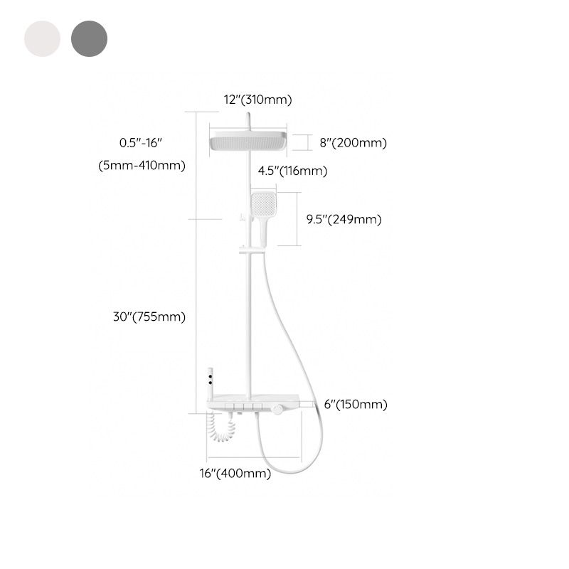 Modern Shower Set Thermostatic Valve Included Tub and Shower Faucet Clearhalo 'Bathroom Remodel & Bathroom Fixtures' 'Home Improvement' 'home_improvement' 'home_improvement_shower_faucets' 'Shower Faucets & Systems' 'shower_faucets' 'Showers & Bathtubs Plumbing' 'Showers & Bathtubs' 1200x1200_5f8ea338-13c6-43bc-9d93-546bd1f0cb80