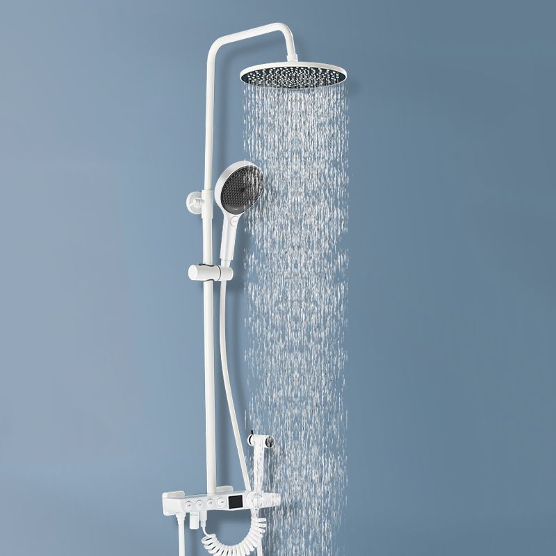Contemporary Shower System Adjustable Shower Head Slide Bar Wall Mounted Shower Set Clearhalo 'Bathroom Remodel & Bathroom Fixtures' 'Home Improvement' 'home_improvement' 'home_improvement_shower_faucets' 'Shower Faucets & Systems' 'shower_faucets' 'Showers & Bathtubs Plumbing' 'Showers & Bathtubs' 1200x1200_5f94d4a3-d149-4765-b050-0ddecad90494