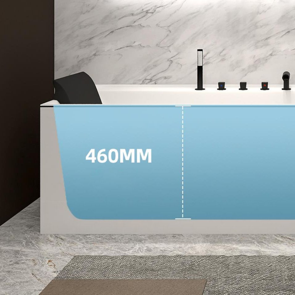 Modern Rectangular Bathtub Acrylic Soaking White Back to Wall Bathtub Clearhalo 'Bathroom Remodel & Bathroom Fixtures' 'Bathtubs' 'Home Improvement' 'home_improvement' 'home_improvement_bathtubs' 'Showers & Bathtubs' 1200x1200_5f9bf2dd-d7e9-401e-971e-2c257484dbe2