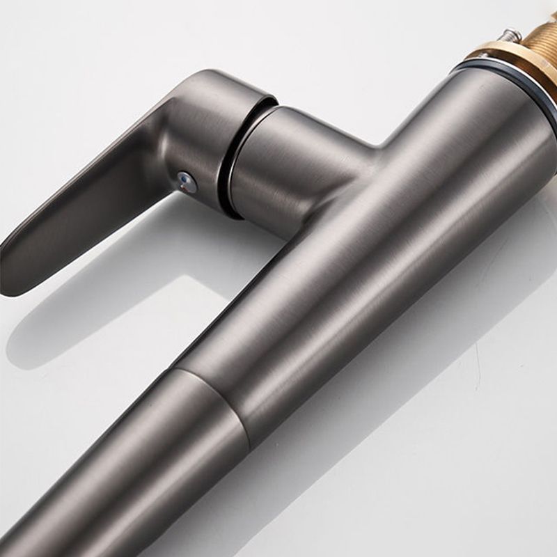 Modern 1-Handle Faucet Pull down Stainless Steel Standard Kitchen Faucet Clearhalo 'Home Improvement' 'home_improvement' 'home_improvement_kitchen_faucets' 'Kitchen Faucets' 'Kitchen Remodel & Kitchen Fixtures' 'Kitchen Sinks & Faucet Components' 'kitchen_faucets' 1200x1200_5fa698c8-1b55-47fd-a613-2f52bd5c7b8e