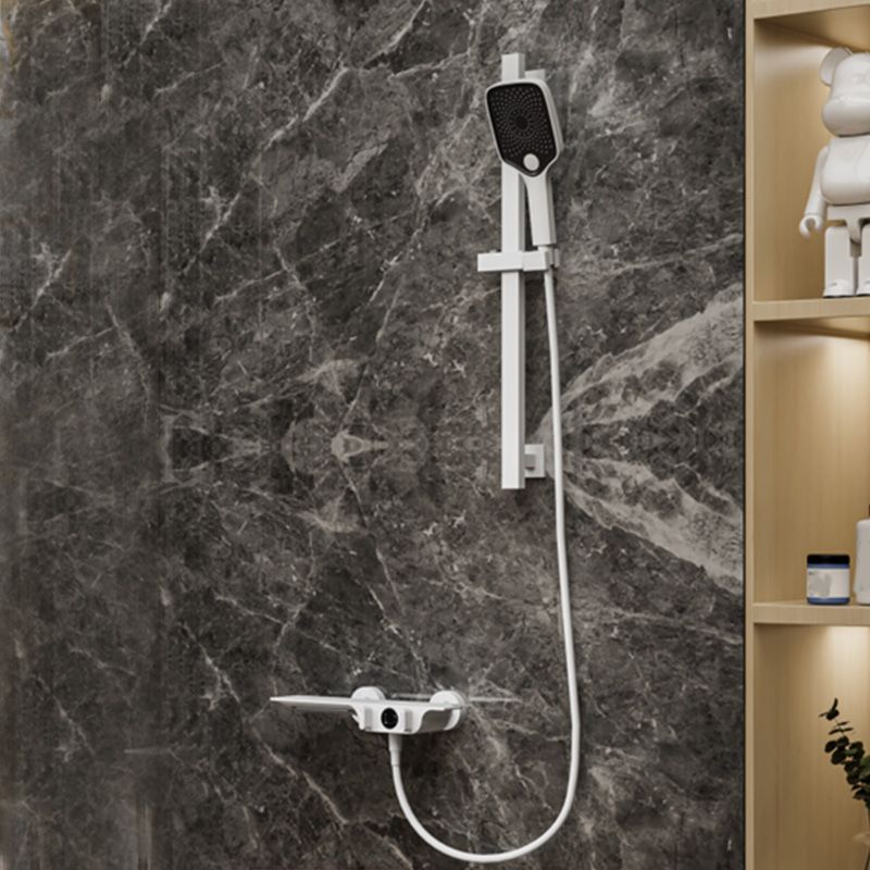 Modern Plain Shower Trim Adjustable Water Flow Wall Mount Shower Head Combo Clearhalo 'Bathroom Remodel & Bathroom Fixtures' 'Home Improvement' 'home_improvement' 'home_improvement_shower_faucets' 'Shower Faucets & Systems' 'shower_faucets' 'Showers & Bathtubs Plumbing' 'Showers & Bathtubs' 1200x1200_5fab14a6-3ceb-4b5d-925f-d3d06fe0576b