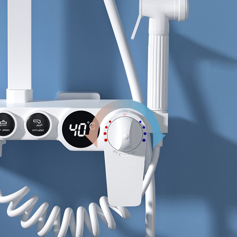 Modern Shower System Wall Mounted Rectangle Shower System with Hand Shower Clearhalo 'Bathroom Remodel & Bathroom Fixtures' 'Home Improvement' 'home_improvement' 'home_improvement_shower_faucets' 'Shower Faucets & Systems' 'shower_faucets' 'Showers & Bathtubs Plumbing' 'Showers & Bathtubs' 1200x1200_5fb44e75-0a28-4b55-8f5e-c32fddf93c2d