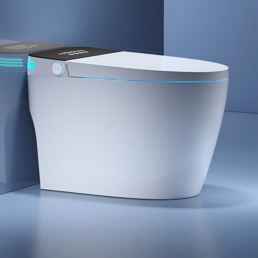 Elongated Ceramic Foot Sensor Contemporary White Floor Mount Bidet Clearhalo 'Bathroom Remodel & Bathroom Fixtures' 'Bidets' 'Home Improvement' 'home_improvement' 'home_improvement_bidets' 'Toilets & Bidets' 1200x1200_5fc208a0-2429-48b7-a6bd-7e30cf831e27
