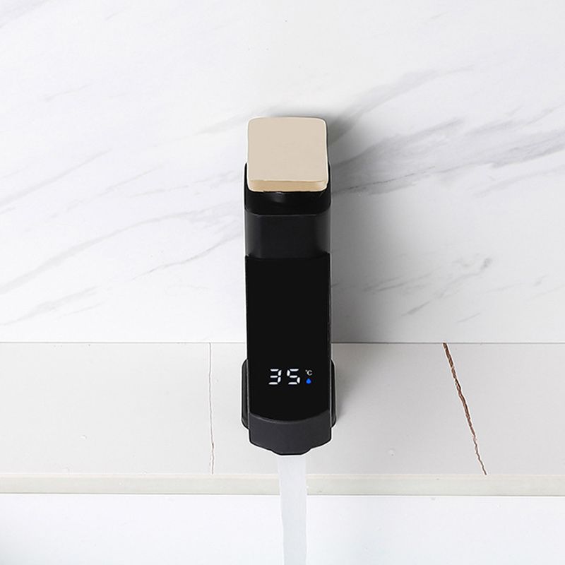 Contemporary Sink Faucet Digital Display Screen Solid Color Low Arc Sink Bathroom Faucet Clearhalo 'Bathroom Remodel & Bathroom Fixtures' 'Bathroom Sink Faucets' 'Bathroom Sinks & Faucet Components' 'bathroom_sink_faucets' 'Home Improvement' 'home_improvement' 'home_improvement_bathroom_sink_faucets' 1200x1200_5fcbbc78-96b3-4472-b1b9-c3b10d198e47