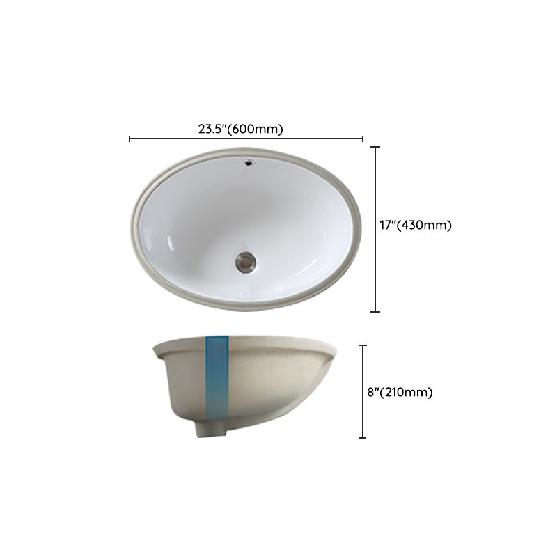 Traditional Undermount Bathroom Sink Porcelain with Pop-Up Drain Basin Clearhalo 'Bathroom Remodel & Bathroom Fixtures' 'Bathroom Sinks & Faucet Components' 'Bathroom Sinks' 'bathroom_sink' 'Home Improvement' 'home_improvement' 'home_improvement_bathroom_sink' 1200x1200_5fced80c-15ff-490e-bd8a-62c7138ff418