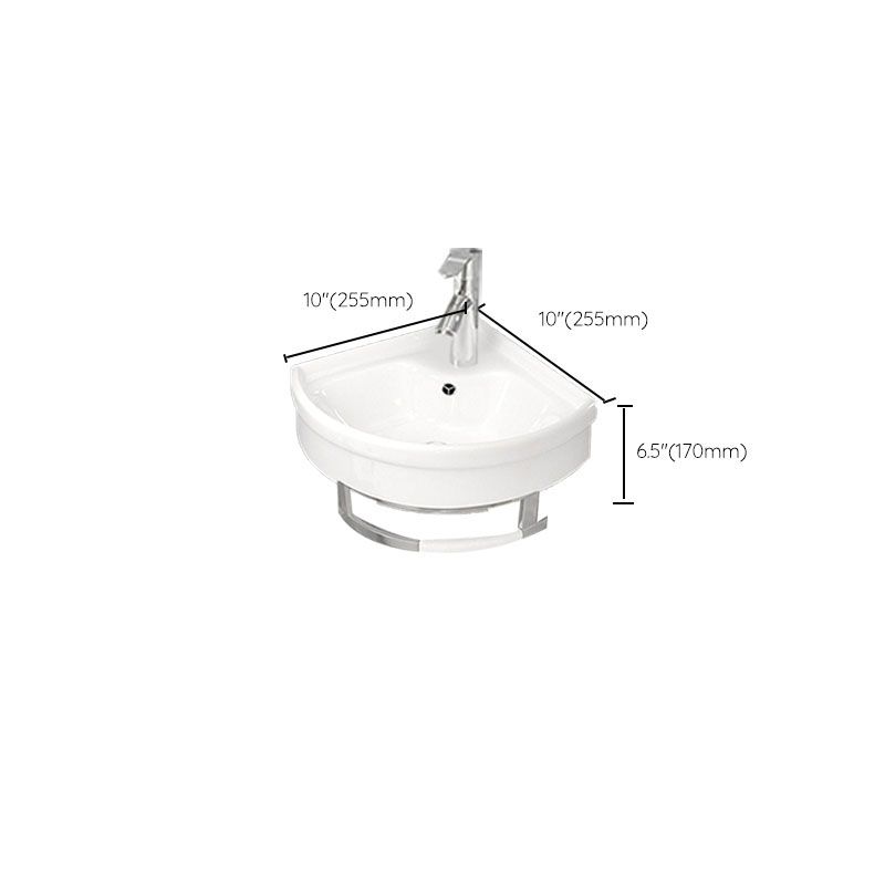 Bathroom Sink White Ceramic Wall-mounted Mirror Faucet Anti-spill Sink Clearhalo 'Bathroom Remodel & Bathroom Fixtures' 'Bathroom Sinks & Faucet Components' 'Bathroom Sinks' 'bathroom_sink' 'Home Improvement' 'home_improvement' 'home_improvement_bathroom_sink' 1200x1200_5fe375b1-b380-4fc3-9949-0978dc8bacaf