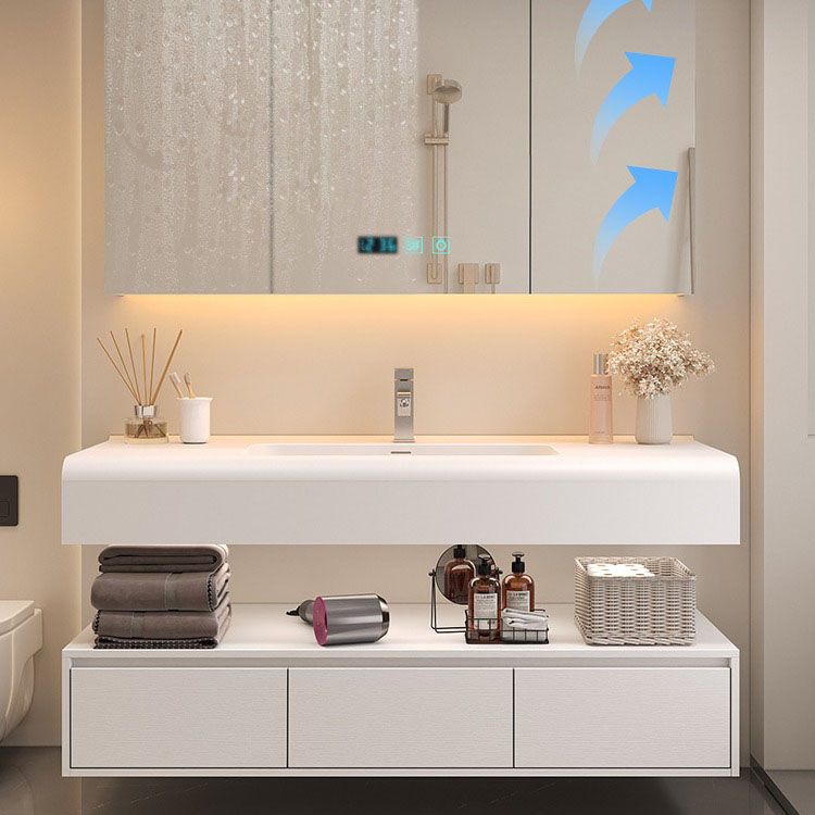 Mirror Included Wall Mount Sink Vanity with Faucet Sink for Bathroom Clearhalo 'Bathroom Remodel & Bathroom Fixtures' 'Bathroom Vanities' 'bathroom_vanities' 'Home Improvement' 'home_improvement' 'home_improvement_bathroom_vanities' 1200x1200_5feb3bba-1af7-40ba-92c9-b4f4ffb50597